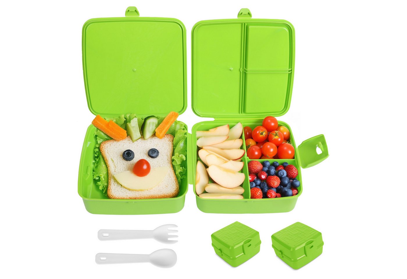 astor24 Blumentopf 2 x Brotdose Kinder Lunchbox Brotbox Bento Box Jausenbox (2er Set) von astor24