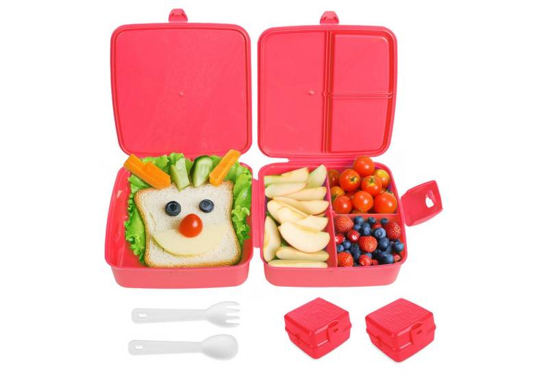 astor24 Blumentopf 2 x Brotdose Kinder Lunchbox Brotbox Bento Box Jausenbox (2er Set) von astor24