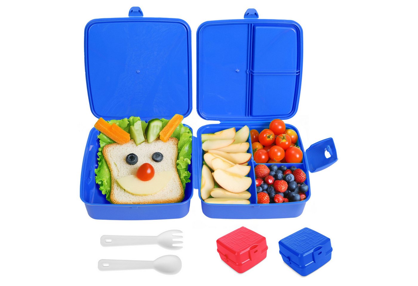 astor24 Blumentopf 2 x Brotdose Kinder Lunchbox Brotbox Bento Box Jausenbox (2er Set) von astor24