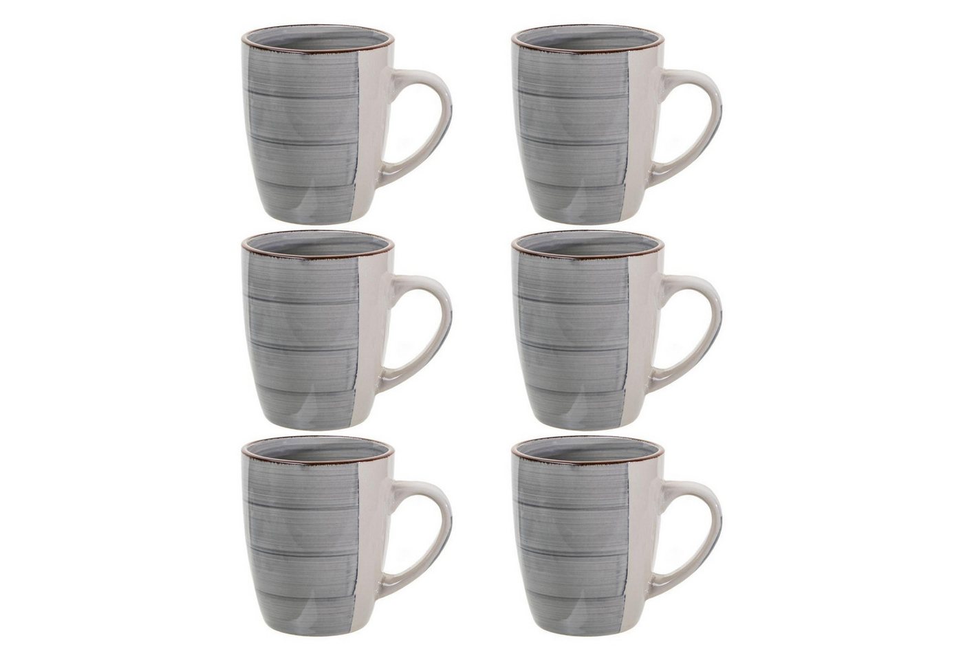 astor24 Geschirr-Set Speiseteller Müslischale Ess Teller Kaffeetasse (6-tlg), 6 Personen, Keramik, hochwertiges Geschirr Set in PREMIUM Qualität von astor24