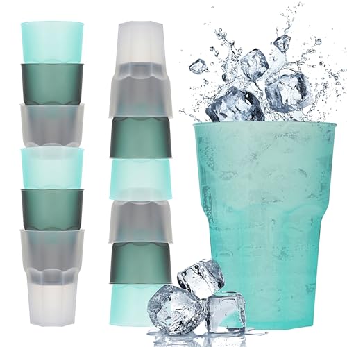 astor24 PREMIUM XXL 12er Set Kunststoff Trinkbecher für Kinder und Erwachsene Camping 480 ml Set Bunt - Cocktailbecher - Unzerbrechlich und Langlebig – BPA Frei - Spülmaschinenfeste Becher von astor24