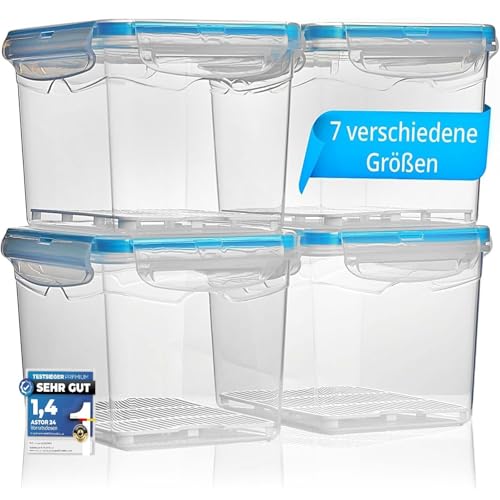 astor24 Premium Frischhaltedosen - Mealprep - 4x 2400ml - 100% luftdicht und auslaufsicher -40 bis +100 Grad - Aufbewahrungsbox - Vorratsdosen - Spülmaschinen- Gefrierschrank geeignet - BPA frei von astor24