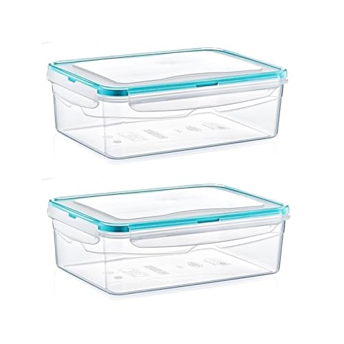 astor24 Premium Frischhaltedosen - Mealprep - 2x 2600ml - 100% luftdicht und auslaufsicher -40 bis +100 Grad - Aufbewahrungsbox - Vorratsdosen - Spülmaschinen-, Gefrierschrank geeignet - BPA frei von astor24