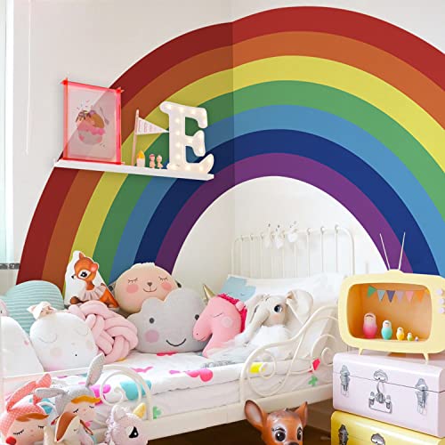 astrkiz 3 Stück 40x180 cm Set Bunt Großer Regenbogen selbstklebend Wandaufkleber für Kinderzimmer, Schlafzimmer, Spielzimmer, PVC-Wandbild Wandtattoo für Mädchen, Baby, Regenbogen der dunkle Farbe von astrkiz