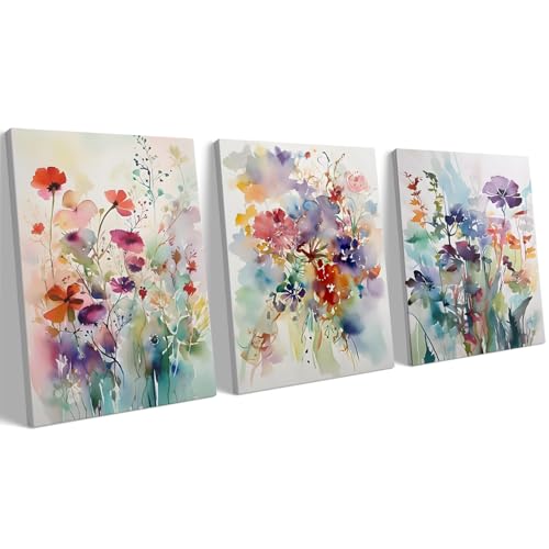 astylishome Gemälde für Schlafzimmer, Wandkunst, Leinwanddruck, modernes Blumen-Kunstwerk, gerahmt, 30 x 40 cm, 0805 von astylishome