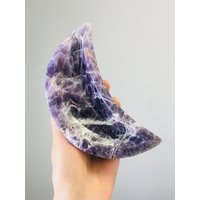 Chevron Amethyst Mond Schale, Traum Kristall Heilschale, Förmige Schale von asunshinesmile