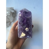 xl Amethyst-Cluster-Turm, Amethyst-Turm, Amethyst-Cluster, Tiefvioletter Amethyst, Roher Natürlicher Amethyst-Spitze von asunshinesmile