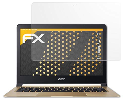 atFoliX Panzerfolie kompatibel mit Acer Swift 7 Schutzfolie, entspiegelnde und stoßdämpfende FX Folie (2X) von atFoliX