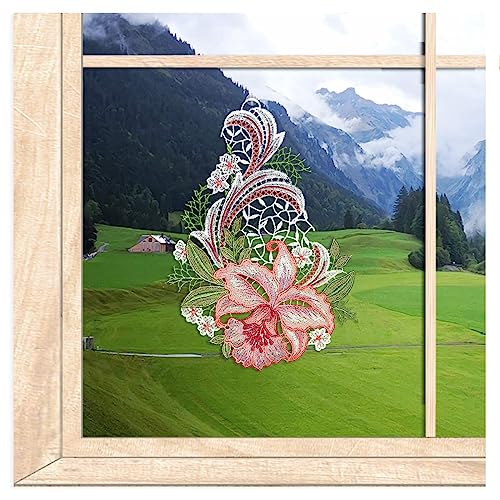 atelier alles-Spitze Hochwertiges Fensterbild Orchidee in lachs | Wiederverwendbare Fensterdekoration aus farbiger Vogtländischer Luft-Spitze | HxB: 28 x 20 cm atelier alles-Spitze Hochwertiges Fensterbild Orchidee in lachs | Wiederverwendbare Fensterdekoration aus farbiger Vogtländischer Luft-Spitze | HxB: 28 x 20 cm von atelier alles-Spitze