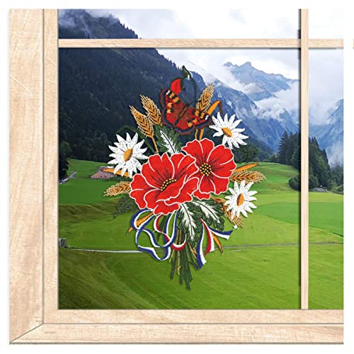 atelier alles-Spitze Fensterbild Mohnblumenstrauß | Wiederverwendbare Fensterdekoration aus Vogtländischer Luft-Spitze | HxB: 30 x 22 cm atelier alles-Spitze Fensterbild Mohnblumenstrauß | Wiederverwendbare Fensterdekoration aus Vogtländischer Luft-Spitze | HxB: 30 x 22 cm von atelier alles-Spitze