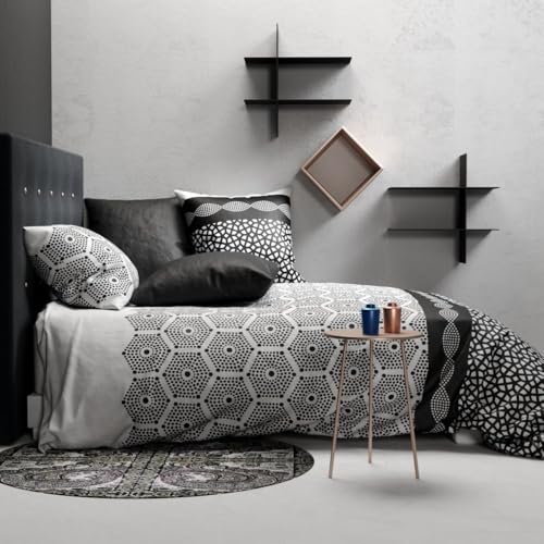 atelier du coton Bettbezug, 240 x 220 cm, Pavage + 2 Kissenbezüge, Baumwolle, 57 Fäden von atelier du coton