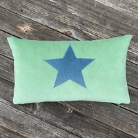 Kissen Mit Stern ~ Aus Bio Baumwoll-Nicky Weich & Anschmiegsam Natürlich Ein Tolles Geschenk Personalisierbar Von Hand Zu Herz von atelierNAHTUNDART