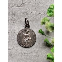 Seltene Religiöse Medaille Unserer Lieben Frau Von Buglose in Silberfarbe von atelierdemadamerose