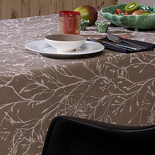 atenas home textile Tischdecke, schmutzabweisend, Modell Baum Redondo150cm Taupe von atenas home textile