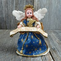 Vintage Blaue Engel Puppe Ornament Madame Alexander Der Krippe Andenken Weihnachten 1999 von atgrandmastable