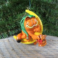 Vintage Garfield Teddybär Mond Ornament Enesco Sweet Beams Baby Es First Christmas 1978 von atgrandmastable