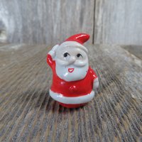 Vintage Süße Weihnachtsmann Figur Kartenhalter Keramik Porzellan Weihnachten von atgrandmastable