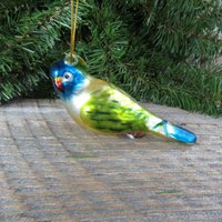 Vogel Glas Ornament Wellensittich Papagei Weihnachten Budgerigar von atgrandmastable