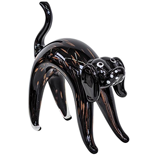 Glasfigur Figur Hund Tier Glas im Murano Antik Stil 18cm von aubaho
