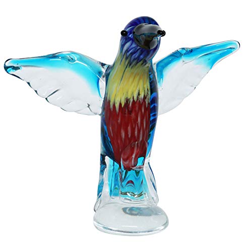 Glasfigur Figur Skulptur Kolibri Vogel Glas Glasskulptur Murano Antik-Stil 25cm von aubaho
