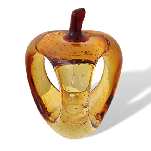Glasskulptur Glasfigur Figur Skulptur Glas Frucht Birne modern abstrakt von aubaho