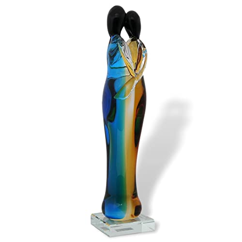 aubaho Glasskulptur Glasfigur Figur Skulptur Liebe Glas Paar Liebespaar Hochzeit Design von aubaho