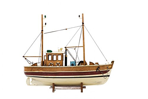 Kutter Fischerboot Fischkutter Holzschiff Schiff Schiffsmodell 45cm kein Bausatz von aubaho