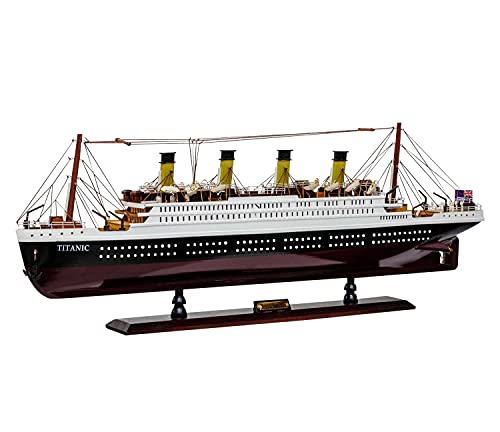 Modellschiff Titanic Model Schiff Holz 80cm Maritime Dekoration kein Bausatz von aubaho