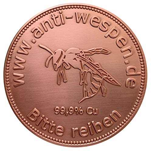 Anti-Wespen Schreck Biene Untersetzer Medaille Abwehr Kupfer Gesundheit Schutz Deckelchen von aubaho