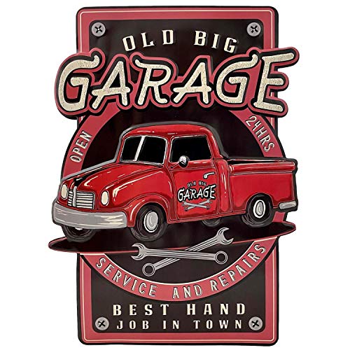 aubaho Blechschild Best Handjob Garage Werkstatt Auto Reparatur Schild 85cm Magnettafel Antik-Stil-c von aubaho
