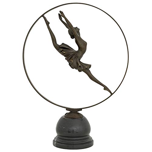 Bronzeskulptur Tänzerin Ballerina mit Reif Antik-Stil Bronze Figur Statue von aubaho