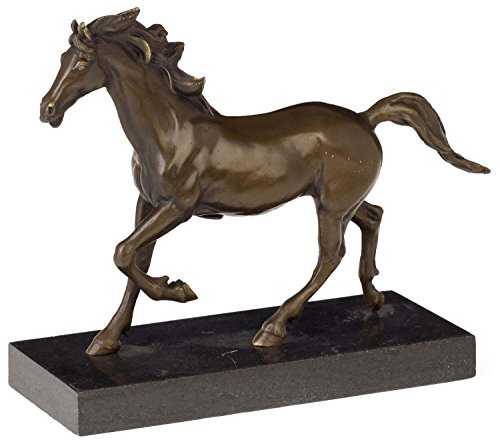 aubaho Bronzeskulptur im Antik-Stil Pferd Bronze Figur Skulptur Statue - 26cm von aubaho
