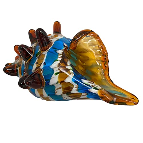 aubaho Glasfigur Figur Skulptur Glas Glasskulptur Muschel Murano-Stil Antik-Stil 30cm von aubaho