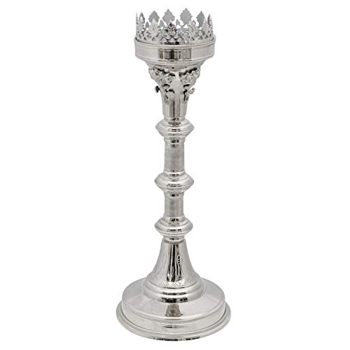 aubaho Kerzenleuchter 47cm Altarleuchter Kerzenständer Kirche Altar Antik-Stil Silber von aubaho