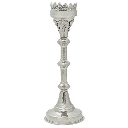 aubaho Kerzenleuchter 52cm Altarleuchter Kerzenständer Kirche Altar Antik-Stil Silber von aubaho