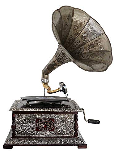 aubaho Nostalgie Grammophon Gramophone Dekoration mit Trichter Grammofon Antik-Stil (e) von aubaho