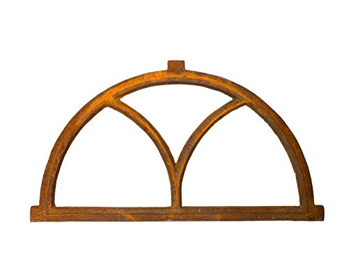 aubaho Nostalgie Stallfenster Bogen Fenster 44x86cm Eisen Gusseisen antik Stil Rost von aubaho
