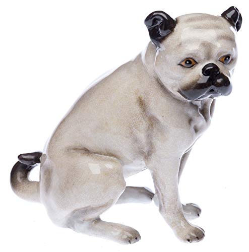 aubaho Porzellanfigur Mops Porzellan Hund Bulldoge Figur Skulptur Porzellanmops von aubaho