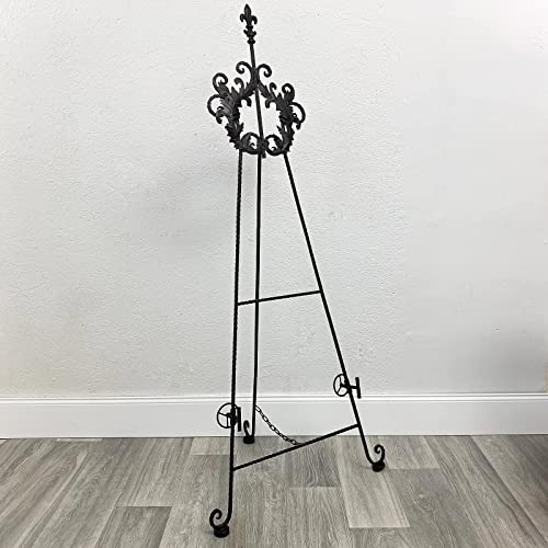 aubaho Staffelei Bilderständer Ständer Eisen Antik-Stil 148cm Aufsteller braun von aubaho