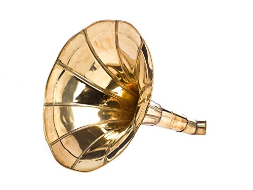 Trichter Grammophon Horn goldfarben im antik Stil gramophone von aubaho