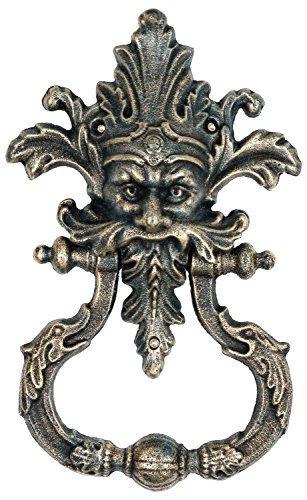 aubaho Türklopfer Teufel Faun Figur Skulptur Eisen im Antik-Stil - 33cm (a) von aubaho