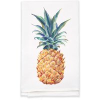 Ananas Geschirrtuch 100% Baumwolle, Mit Aquarellfarben Bedruckt von aubreyjeanart