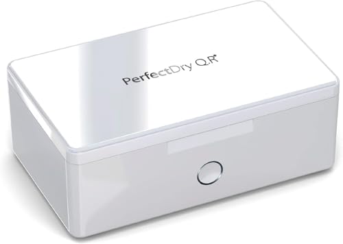 Audinell PerfectDry Q.R. Elektronische Hörgeräte-Trocknungsbox Schnell 45 Min mit Lüfter Luftentfeuchter und Trocknungsbox Hörgerät - Beseitigt Schweiß u von audinell