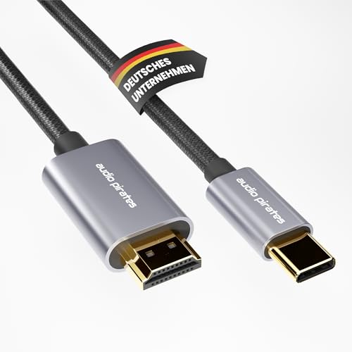 audio pirates USB-C auf HDMI-Kabel 4K@60Hz | Thunderbolt 3/4 kompatibel | USB-C zu HDMI kompatibel mit iPhone 16/15 Pro, MacBook Pro/Air, iPad Pro/Air, Surface (2er Pack - 1,8 Meter) audio pirates USB-C auf HDMI-Kabel 4K@60Hz | Thunderbolt 3/4 kompatibel | USB-C zu HDMI kompatibel mit iPhone 16/15 Pro, MacBook Pro/Air, iPad Pro/Air, Surface (2er Pack - 1,8 Meter) von audio pirates