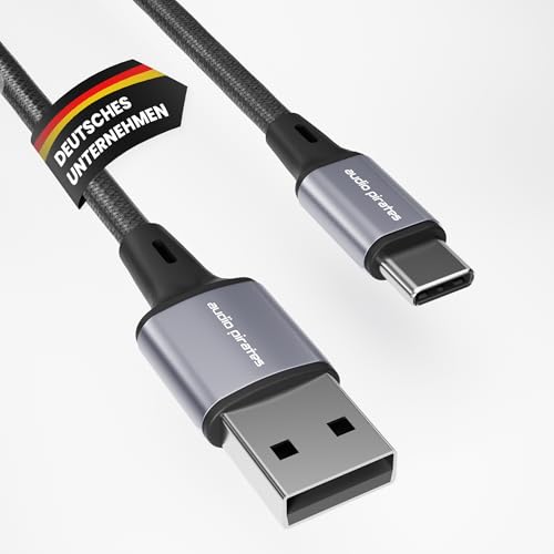 audio pirates USB-A auf USB-C Kabel (3er Pack, 2 m) – Nylon-geflochtenes Schnellladekabel mit 15 W/3A, 480 M & QC 3.0 – kompatibel mit iPhone 15/16, Galaxy S24, Pixel, LG (2er Pack, 1,2 Meter) von audio pirates