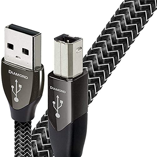 AudioQuest Diamond USB A-B Kabel Schwarz 1.5M USB A USB B USB Kabel - USB Kabel (1,5m, USB A, USB B, Stecker/Stecker, Schwarz, Silber) von audioquest