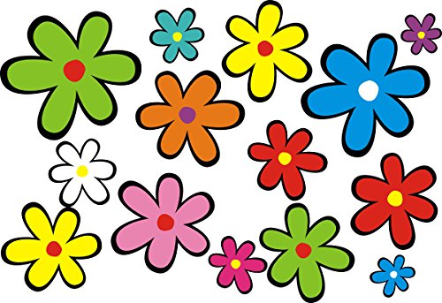 aufgeklebt.de Mini-Autoaufkleber, Blumendesign: Mini 01-51 Stück - bunt gemischt! von aufgeklebt.de
