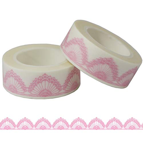 aufodara 2 Rollen à 10 m x 15 mm Washi Tape Niedliche Muster Dekoratives Abdeckband Klebeband Klebeband Selbstklebend Dekoration DIY Verpackung Geschenk Scrapbooking Handwerk (Motiv-B) von aufodara