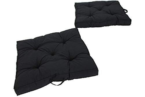 Chicreat Kastenkissen Loungekissen, 2er-Set 80 x 80 cm Dunkelgrau von Chicreat