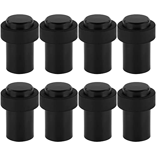 8 x Türstopper zum Schrauben 60mm Höhe - Montage am Boden oder an der Wand - Edelstahl Gummi Wandtürstopper inkl. Befestigungsmaterial von aulyun